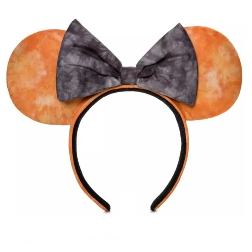 Disney Minnie Ears Tie-Dye Orange & Grey Headband